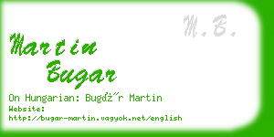 martin bugar business card